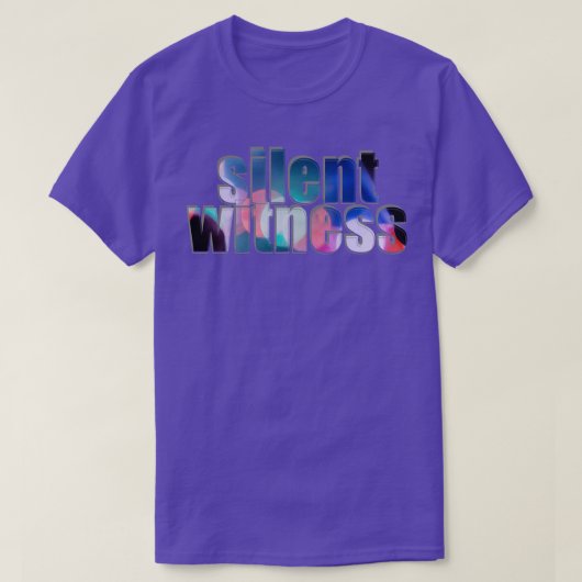 静か証人 Tシャツ (デザイン正面)