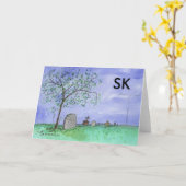 静か鍵 カード (黄色い花)