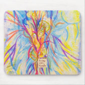 静か開花-カスタムフラワーアートムース マウスパッド (正面)