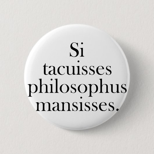 静か 缶バッジ (正面)