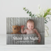 静か-ishナイトフルモダンフォトベビー誕生 シーズンカード (スタンド正面)