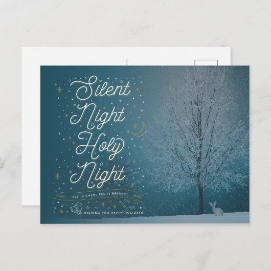 静かNIGHT/クリスマス葉書 シーズンポストカード (正面/裏面)