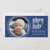 静かNight, Holy Night Christian Christmas Photo シーズンカード (正面)