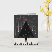 静かNights & Winter Peace: ユニーク Holiday Wishe カード (黄色い花)