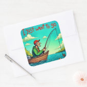 静けさに逃げる：漁師の夢 スクエアシール (封筒)