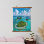「静けさの島々：熱帯列島 吊り下げ型タペストリー (寝室)
