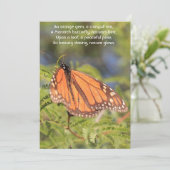 静けさの瞬間:オレンジ色の(昆虫)オオカバマダラ、モナーク蝶 シーズンカード (スタンド正面)