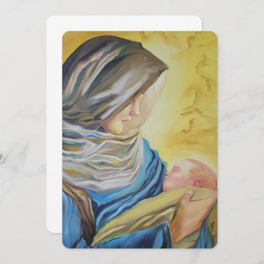 静けさの聖母と幼児イエス 招待状 (正面/裏面)