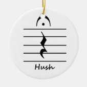 静けさの記譜法の残り セラミックオーナメント (正面)