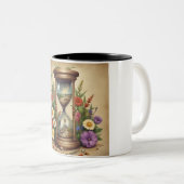 静けさを受け入れる：マグカップを癒すための時間 ツートーンマグカップ (正面右)