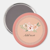 静けさ、美しいフローラデザインテンプレート、 マグネット (正面/裏面)