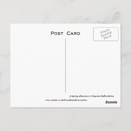 静けさ、美しい教会の墓地。ホピス・イギリス ポストカード (裏面)