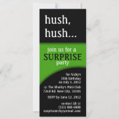 静けさ、静けさの誕生日の驚き 招待状 (正面)