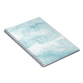 静まる青い大理石の曼荼羅のパステルのノート ノートブック (右側)