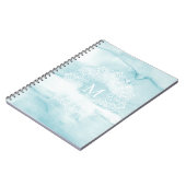 静まる青い大理石の曼荼羅のパステルのノート ノートブック (左側)