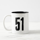 静カッコいい保かなミーム51位誕生日コーヒーマグプレゼント ツートーンマグカップ (左)