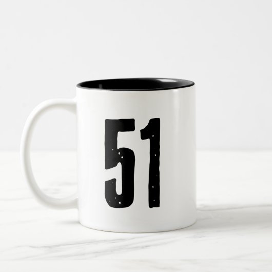 静カッコいい保かなミーム51位誕生日コーヒーマグプレゼント ツートーンマグカップ (左)