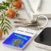 静パーソナライズされた静キーチェーン キーホルダー (正面右)