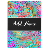 静パーソナライズされた静抽象芸術流動的アート クリップボード (裏面)