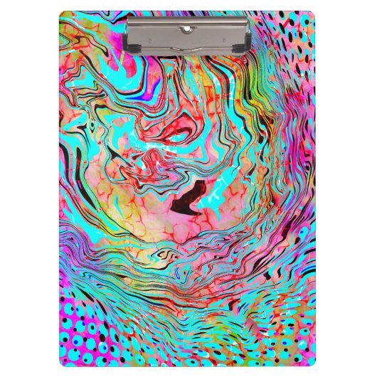 静パーソナライズされた静抽象芸術流動的アート クリップボード (正面)