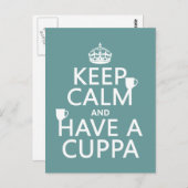 静保かでカップパを持つ – すべての色 ポストカード (正面/裏面)