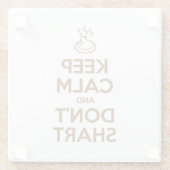 静保かでシャートしない ガラスコースター (裏面)