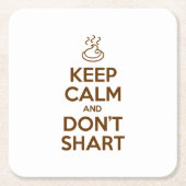 静保かでシャートしない スクエアペーパーコースター (正面)