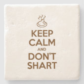 静保かでシャートしない ストーンコースター (正面)