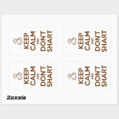 静保かでシャートしない 長方形シール (シート)