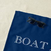 静保かでダイブオン、いかりネイビーブルー ビーチタオル (インサイチュ)