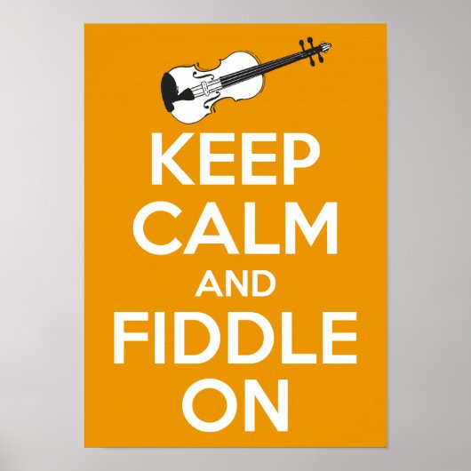 静保かでバイオリンの音（オレンジ） ポスター (正面)