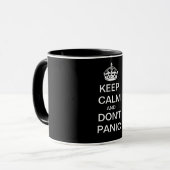 静保かでパニックしない – パーソナライズされた文字 マグカップ (正面左)