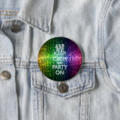 静保かでパーティーオン、レインボーティンセル 缶バッジ (インサイチュ)