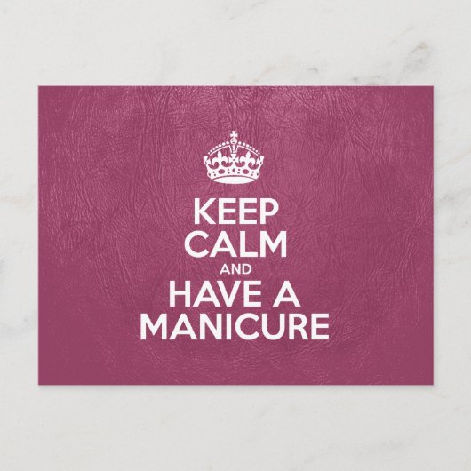 静保かでマニキュア、ピンクレザー、クラウン ポストカード (正面)