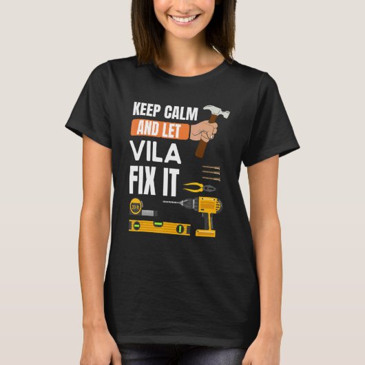 静保かでヴィラはそれを修飾するHandyman Construtti Tシャツ (正面)