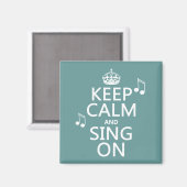 静保かで歌う – すべての色 マグネット (正面/裏面)