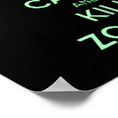 静保かで殺すゾンビ、生物学的災害［有害物質］緑のシンボル ポスター (角)