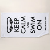 静保かで泳ぐビーチの泳ぐ人用贈り物 ビーチタオル (正面)