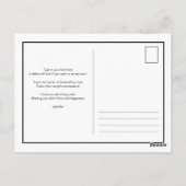 静保かで焼くポーラベアバニーの水色 ポストカード (裏面)