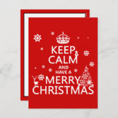 静保かで聖降誕祭お目出度う シーズンポストカード (正面/裏面)