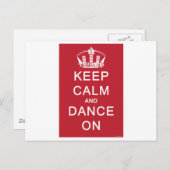 静保かで踊る（赤） ポストカード (正面/裏面)