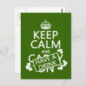 静保かで飲む(アイルランド) (任意の色) ポストカード (正面/裏面)