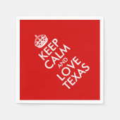 静保かなテキサス州 スタンダードカクテルナプキン (正面)