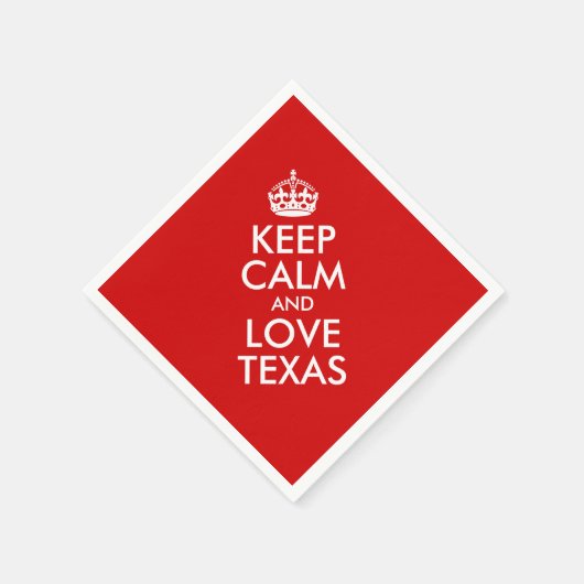 静保かなテキサス州 スタンダードカクテルナプキン (角)