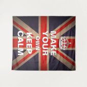 静保かなテンプレート-ヴィンテージユニオンジャックタペストリー タペストリー (正面(横))