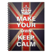 静保かなテンプレート-ヴィンテージユニオンジャックポスターなし ノートブック (正面)