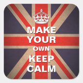 静保かなテンプレート-ヴィンテージユニオンJackシール スクエアシール (正面)