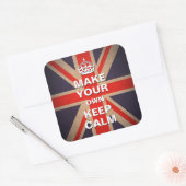 静保かなテンプレート-ヴィンテージユニオンJackシール スクエアシール (封筒)