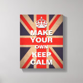 静保かなテンプレート-ヴィンテージユニオンJack キャンバスプリント (正面)