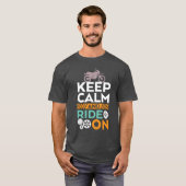 静保かなバイクもしくは自転車に乗る人Tシャツバイク Tシャツ (正面フル)
